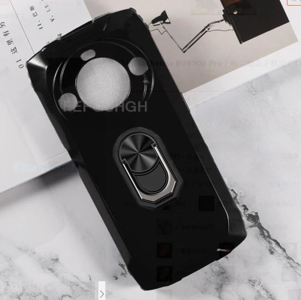 For Blackview BV9300 6.7" 2023 Back Finger Ring Soft TPU Silicone Case On FOR Blackview BV9300 Pro Phone Cover