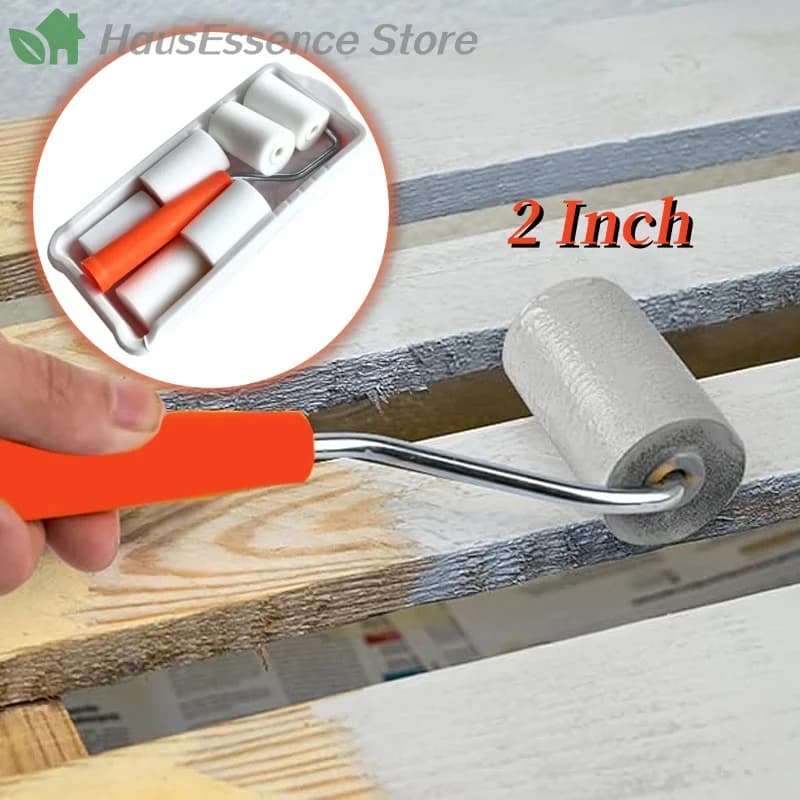※Mini 2 Inch Small Paint Roller Kit High-Density Foam Paint Roller Paint Tray Liner High Quality High Quality Premium