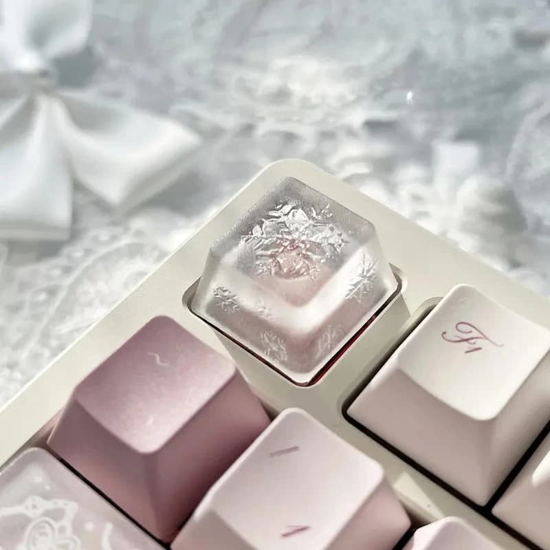 Original Snowflake Theme Key Dropping Glue Mechanical Keyboard PC Gaming Keyboard accessories Collection Gift Custom Keycaps