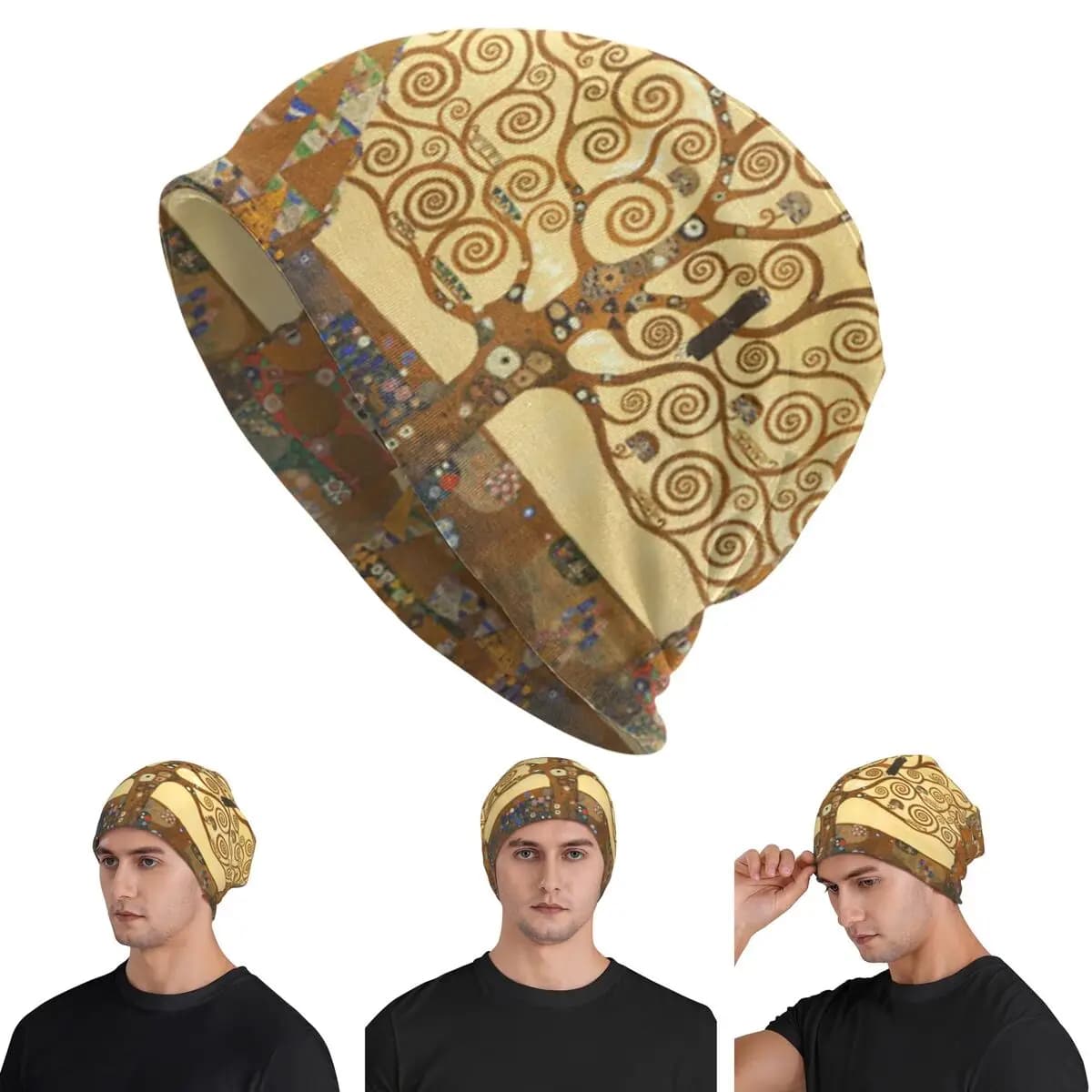 Tree Of Life Stoclet Frieze Gustav Klimt Men Women Adult Beanies Caps Knitted Bonnet Hat Warm Autumn Winter Skullies Hats