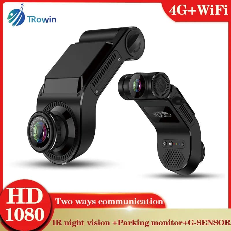 FHD 1080P 4G Car Video DVR HD Dash Cam Remote Monitor 2-way dual slow monitoring with WEB WIFI Beidou GPS IR Front camera inside