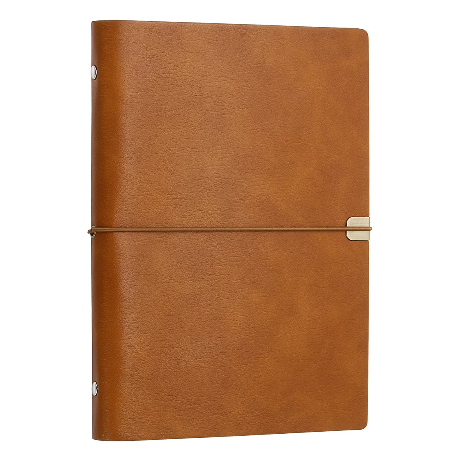 1Pcs A5 A6 Leather Binder Journal Cover 6 Ring Refillable Binder Loose Leaf Notebook Protector with Elastic Closure No Paper