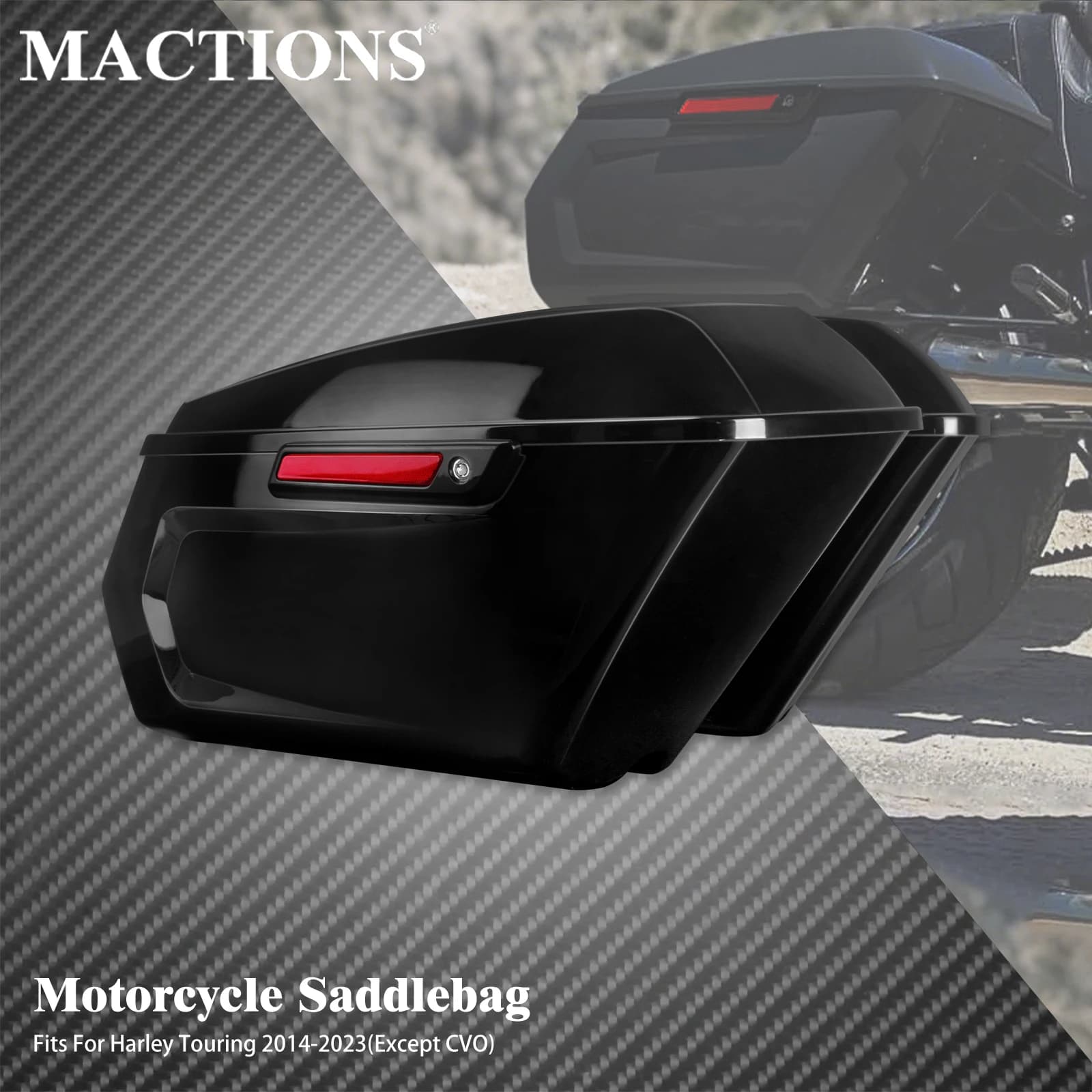 Borse laterali per moto Borse laterali per bagagliaio Deposito bagagli per Harley Touring Road King Street Electra Glide 2014-2023 (esclettare CVO)
