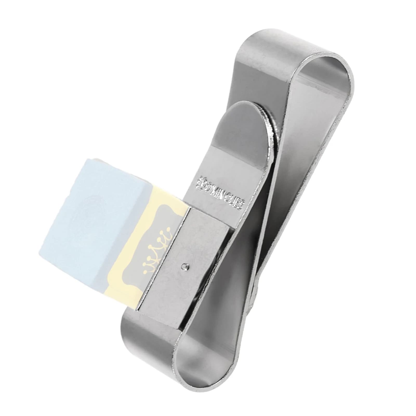 Porta Gesso da Biliardo con Clip in Acciaio Inossidabile, Clip per Gesso da Snooker, Porta Gesso Magnetico per Stecca da Biliardo con Clip