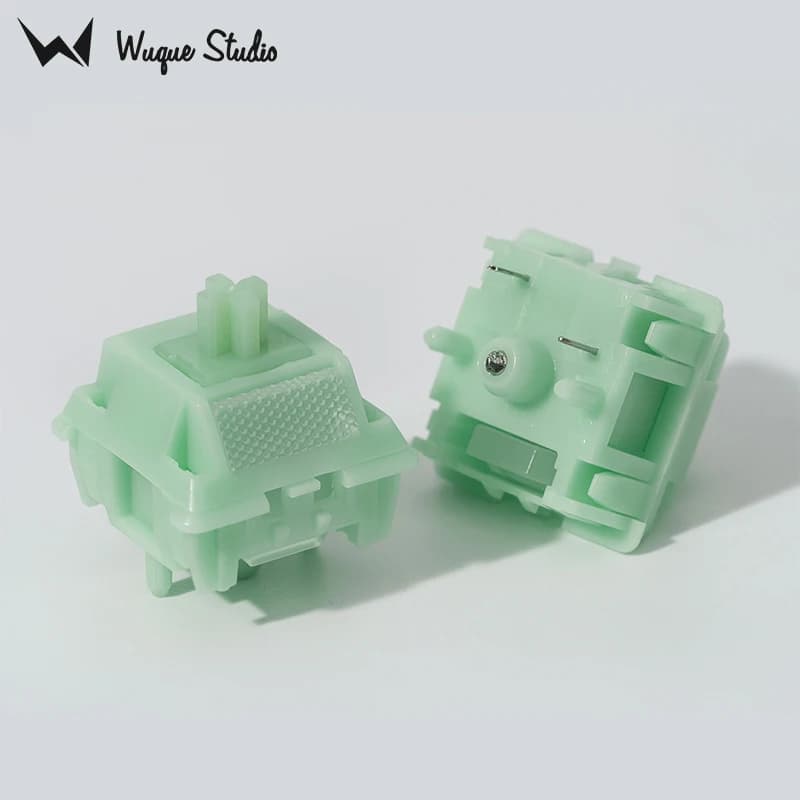Wuquestudio WS Jade Interruttori per tastiera 5 pin Montaggio su PCB Interruttori lineari hot swap per tastiere meccaniche retroilluminate RGB