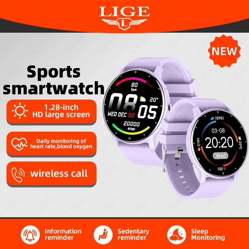LIGE 2026 Nuovo Smartwatch da Donna con Schermo Touch Completo, Orologio Fitness Sportivo Impermeabile con Chiamata Bluetooth, Smartwatch da Uomo per Android iOS