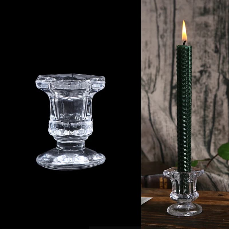 1/2 pz portacandele in cristallo di cristallo Stand matrimonio portacandele candeliere Base candela candelabri pranzo decorazioni per la casa candela Accs