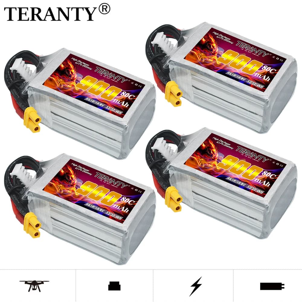 GNB 4S1P 15.2V 850mAh 120C Lipo Battery For FPV Racing Drone RC Quadcopter Parts Helicopters Light Weight XT30 Spin 15.2V Battery