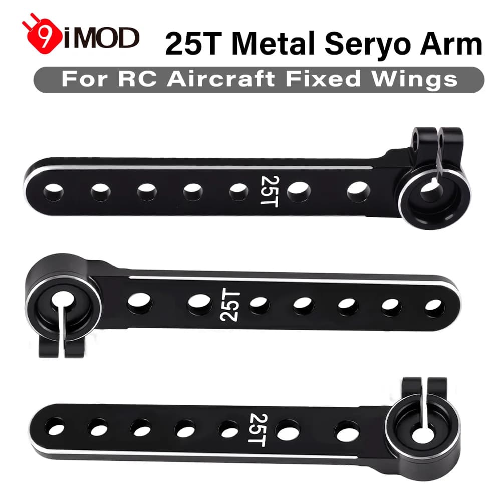 9IMOD 25T Servo corno 59mm Metallo 25 denti Estensione Braccio sterzo Servo bilanciere per parti ad ala fissa per aerei telecomandati