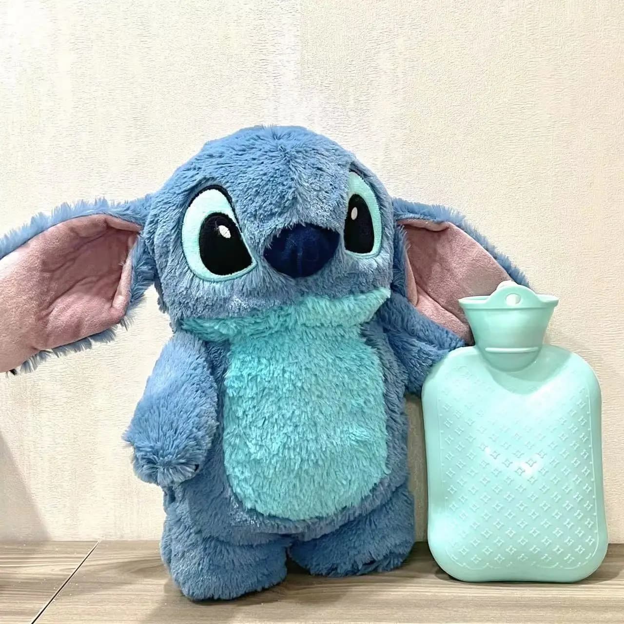 Stitch Disney periferiche carino peluche bambola bottiglia di acqua calda riscaldamento invernale borsa scaldamani riempita d'acqua scaldamani scaldapiedi