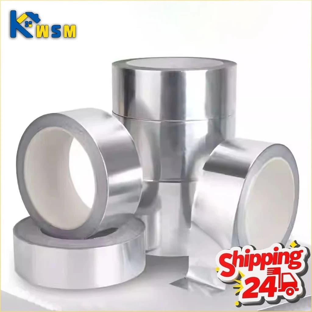 Nastro in foglio di alluminio resistente da 1 a 10 rotoli per sigillare condotti e riparazioni di tubi dell'acqua calda Adesivo impermeabile resistente al calore