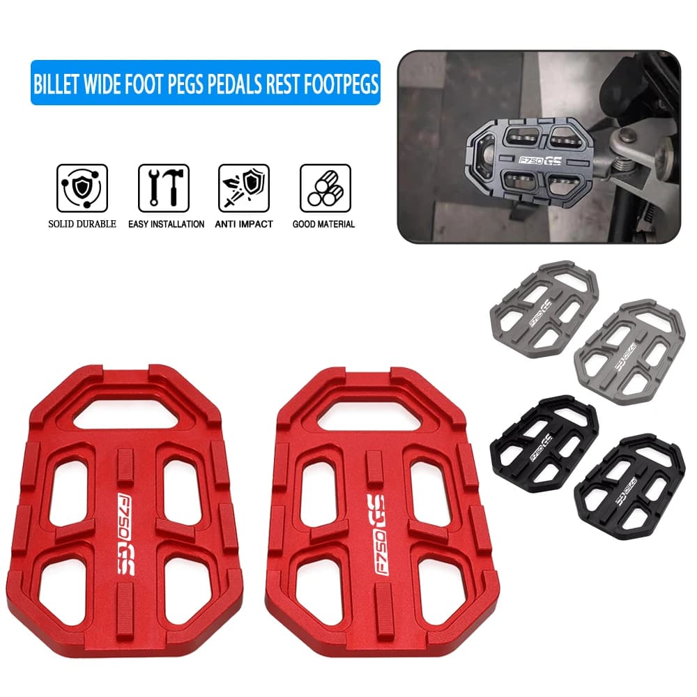 PER BMW G310GS F750GS F850GS R1200GS Accessori F 750 850 1200 GS Moto G310gs Billet Pedane Larghe Pedali Resto Pedane