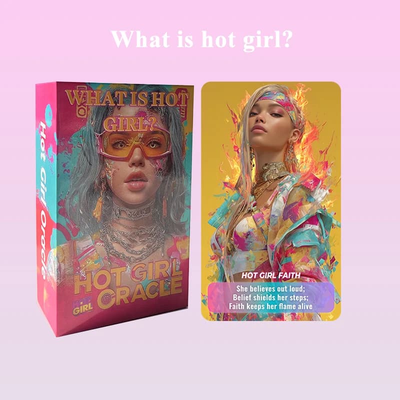 Cosa è una Hot Girl? Carte Oracolo, Mazzo di Carte Oracolo Femminili Moderne Y2K per Principianti, Set di Carte Oracolo e Tarocchi, Guida Spirituale