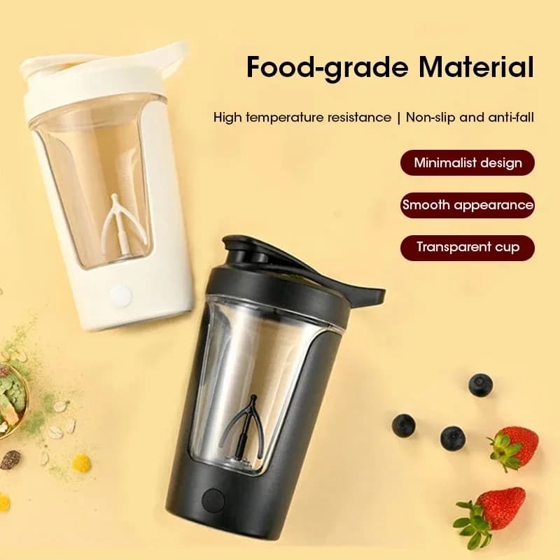 Frullatore Portatile Elettrico per Proteine, Mixer Automatico per Latte in Polvere, per Casa, Palestra, Viaggi e Sport