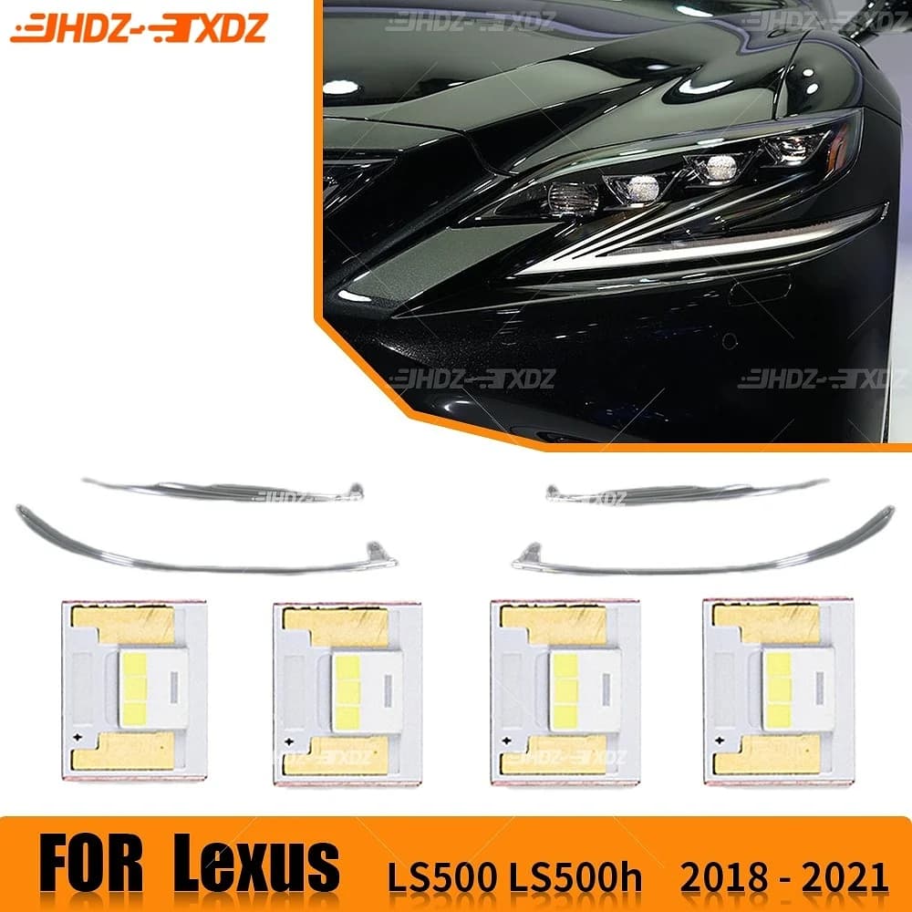 Auto Faro DRL Chip LED Sorgente luminosa Luci DRL Guida Striscia Luce di marcia diurna Barra del tubo per Lexus LS500 LS500h 2018-2021