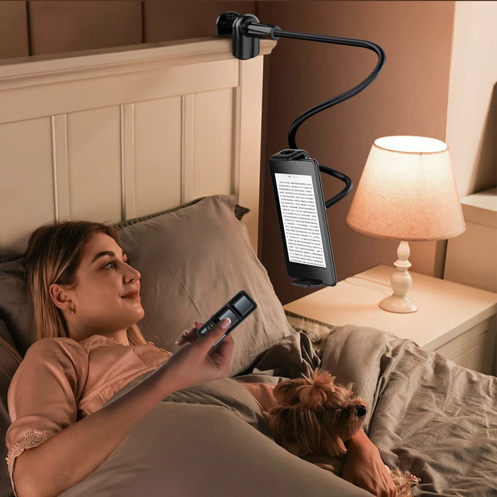 Dispositivo Multifunzionale per Scorrimento Pagine con Doppio Pulsante per Selfie, Video e Lettura di Romanzi su Cellulari e Tablet