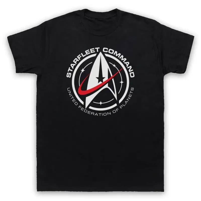 T-SHIRT UOMO DONNA STAR STARFLEET COMMAND UNITED FEDERATION PLANETS TREKKIE