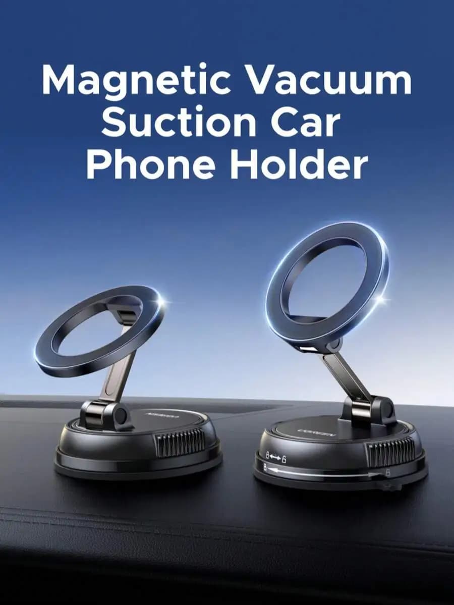 Supporto Magnetico per Telefono da Auto con Ventosa e Rotazione a 360° ° Design Rotante e Pieghevole per iPhone