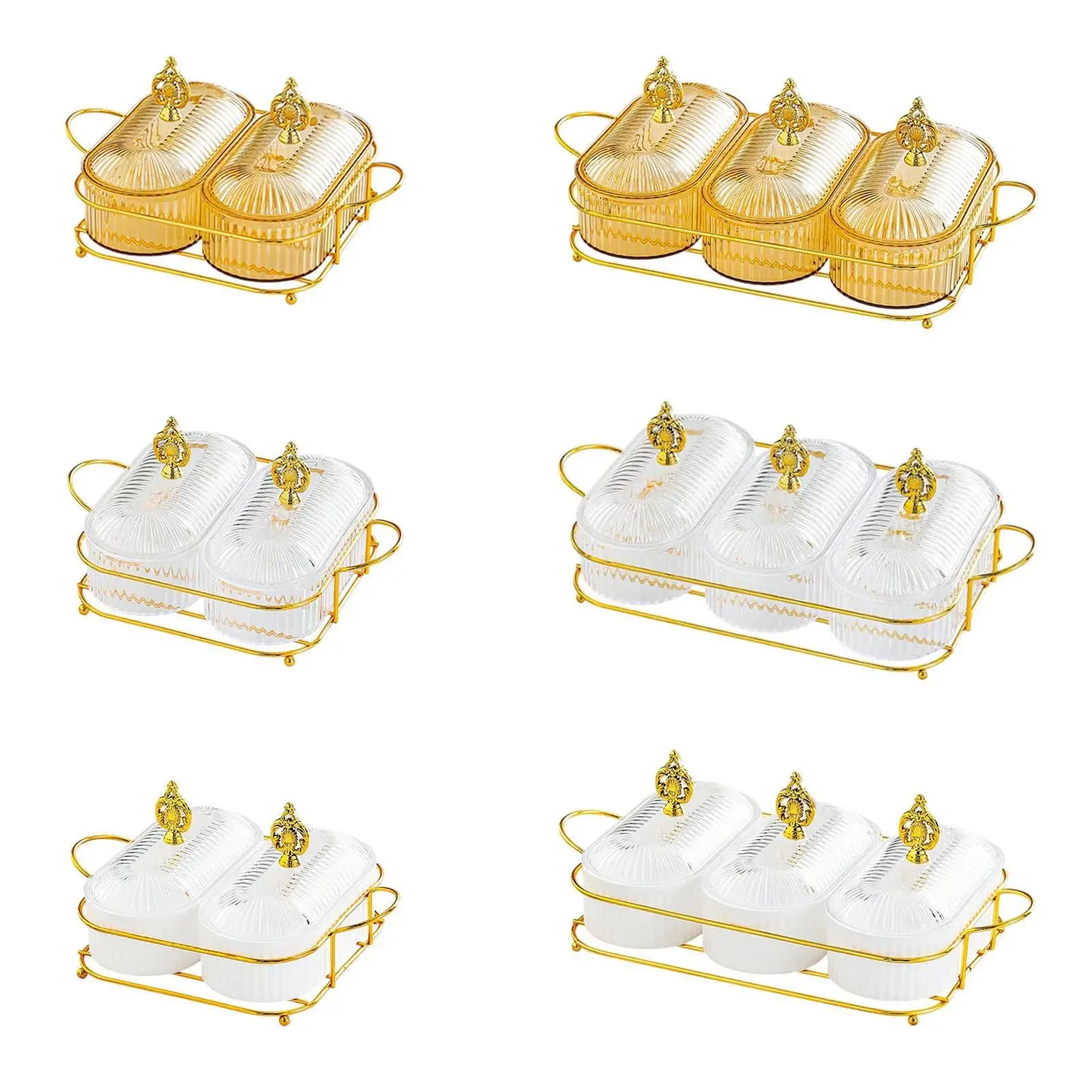 Vassoio per Frutta Secca con Coperchio, Piatto Diviso per Snack, Piatto da Portata per Antipasti, per Feste, Cucina, Sala da Pranzo, Soggiorno, Biscotti