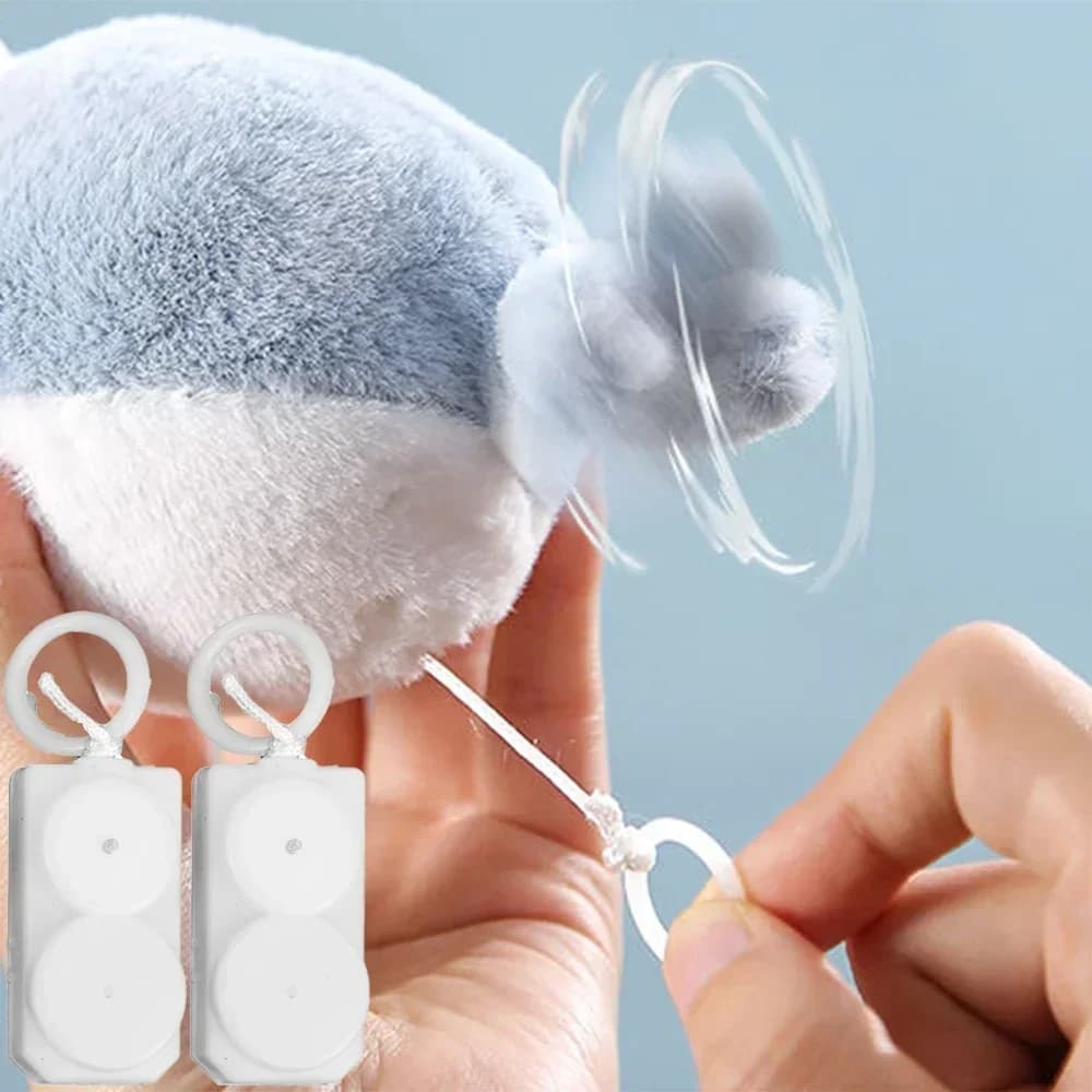 2 pezzi peluche fai da te accessori per il nucleo tirare la corda vibratore bambola animale che agita la sua coda Micro vibratore a ruota singola a doppia ruota