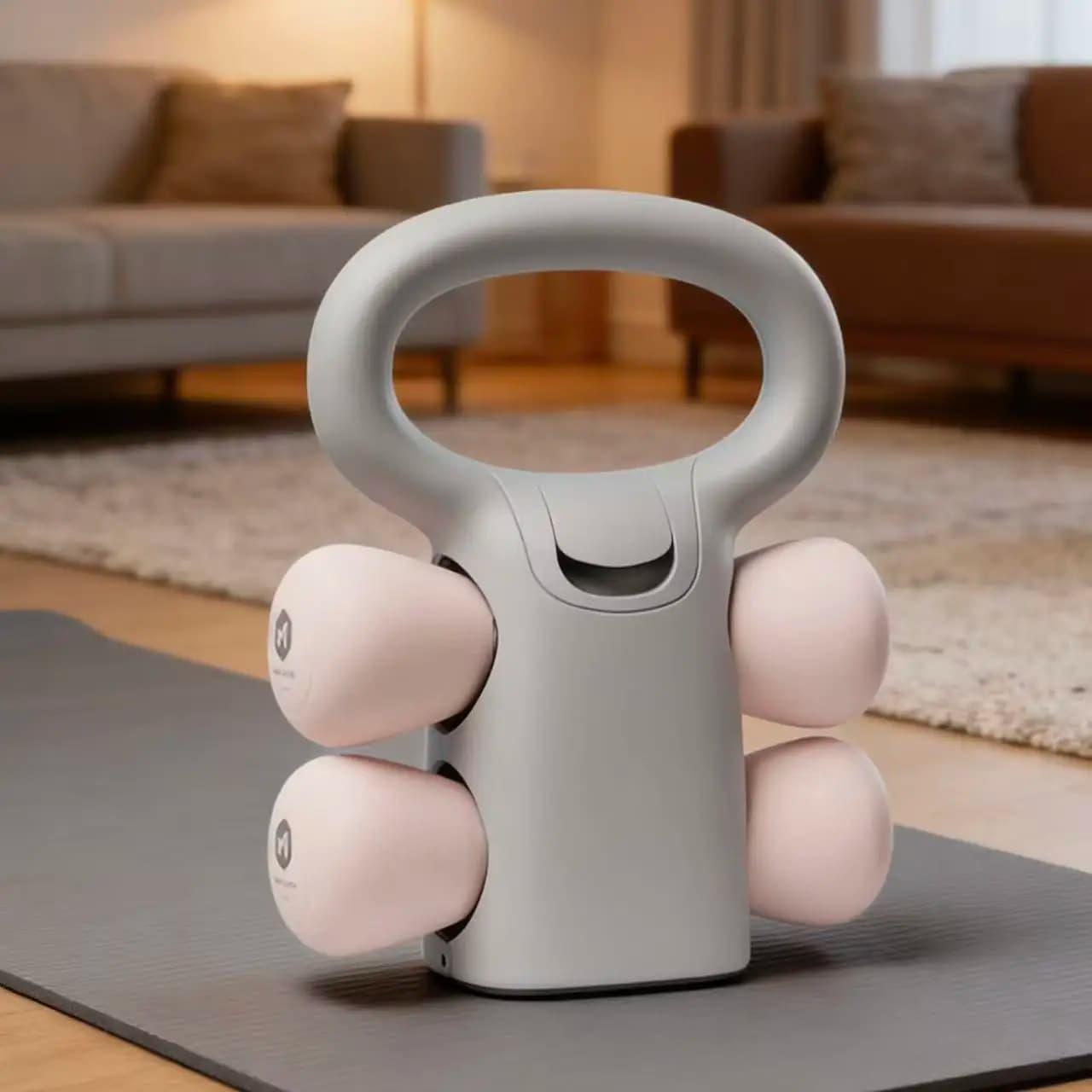 Handlebar and Kettlebell 2-in-1 Multifunction Adjustable for Home Gym and Fitness