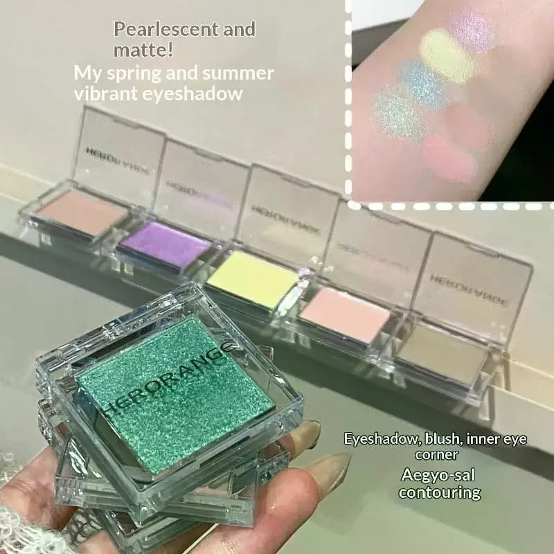 Mini Monochrome Eyeshadow Palette Matte Pearlescent Waterproof Shadow Contour Powder Pigment Eye Base Beauty Festival Makeup