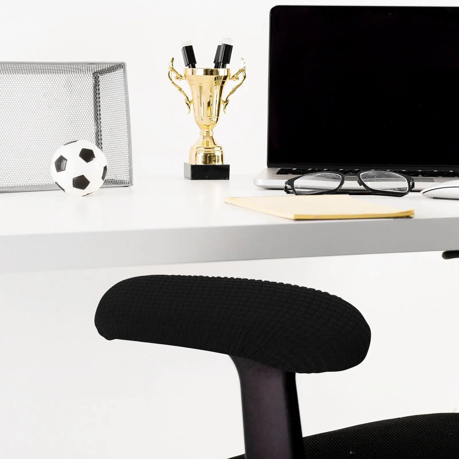 2Pairs Office Chair Armrest Covers Removable Washable Elastic Stretch Armrest Protectors for Computer Desk Gaming Chairs