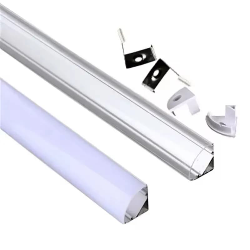 2-30 pezzi/pacco profilo in alluminio LED 0,5 m/pezzo a forma di U/V adatto per materiali decorativi per canali di alloggiamento per strisce luminose a LED da 8-12 mm