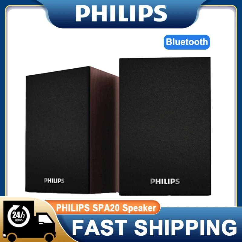 Original Bluetooth Speaker Philips SPA20 audio Surround 360-degree wireless connection and wired for PC Computer Smartphone Laptop