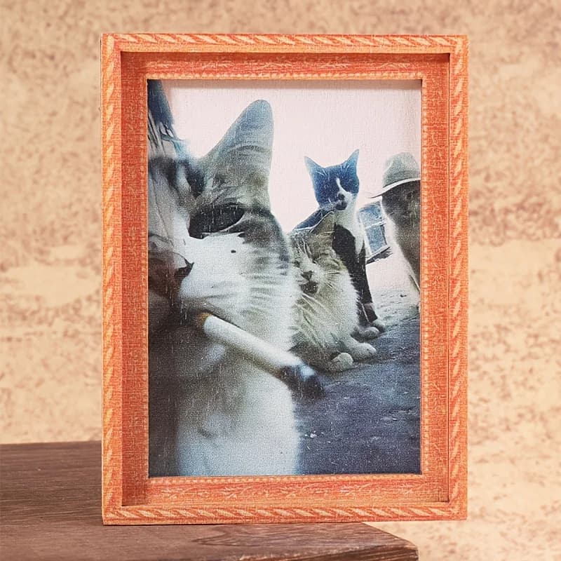 [Open] 2D Flat1 mini photo frame shape refrigerator magnet, exquisite home decoration gifts, cat gang elements, wonderful holiday gifts