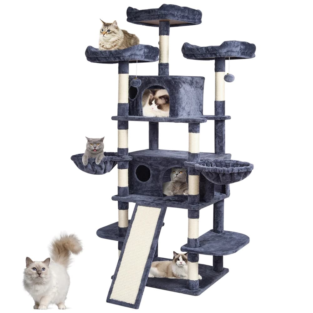 Ye 68.5" Cat Tree Tower for Indoor Cats with Cat Condos and Scratching Post