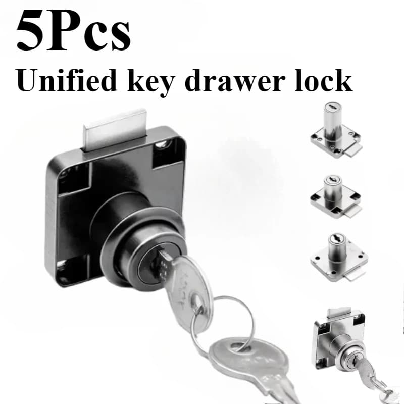 5 pezzi chiave uniforme armadio cassetto serratura porta mobili hardware tavolo armadio comodino libreria serratura solida