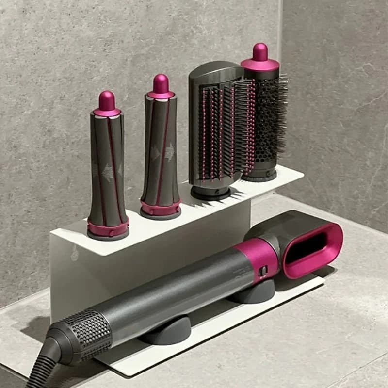 Non Perforated Hair Dryer Storage Rack, Bathroom Hair Dryer Accessories Sorting Rack, Straightener, Curling Iron Storage Rack