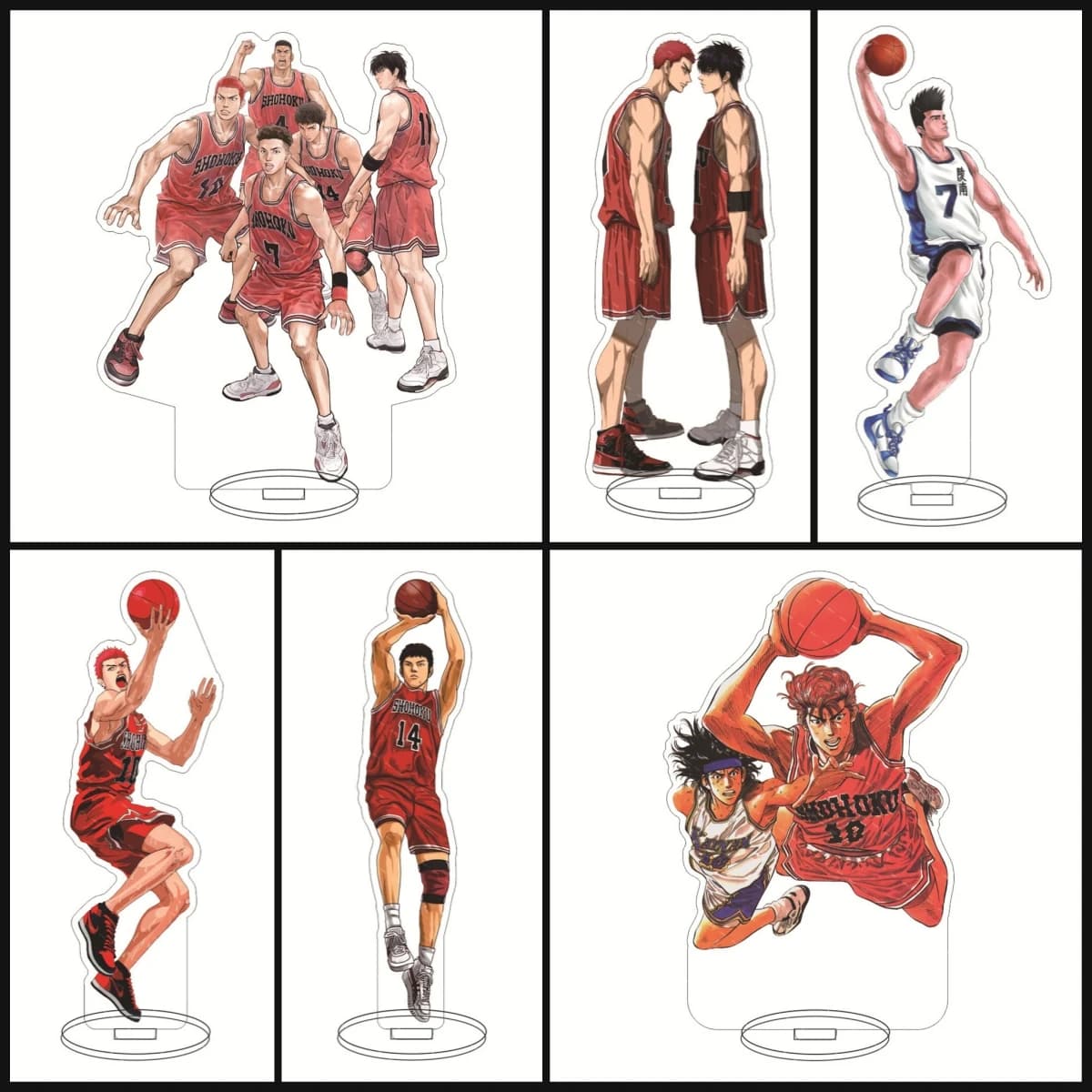 Classico Anime SLAM DUNK Kaede Rukawa Sakuragi Hanamichi Acrilico In Piedi Ruolo Figura Modello Piastra Di Compleanno Prop Ventole Regali