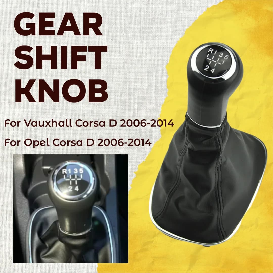 Car Gear Shift Knob And Boot Gaitor for OPEL VAUXHALL CORSA D 2006-2014 5/6 Speed Styling Upgrade