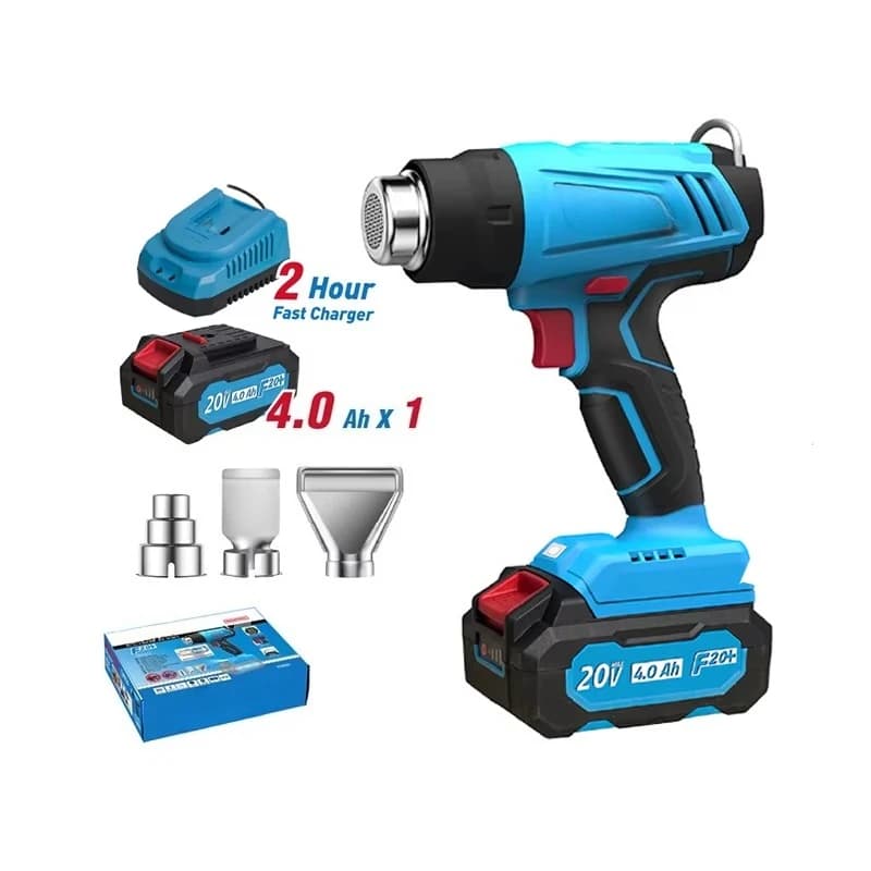 Electric Power Tools 20V Cordless Heat Gun Kit with Rechargeable Battery