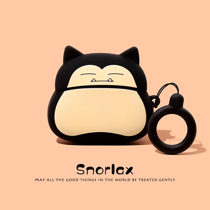 Custodia Pokemon Ball Snorlax per Airpods Pro 2, Cover in Silicone 3D Anime per Auricolari Airpods 4 3 2 1