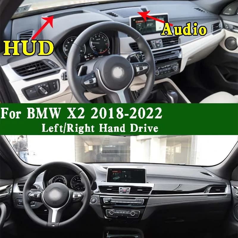 Per BMW X2 M35i 20i 28i F39 2018-2023 Dash Zerbino Cruscotto Copertura Pannello strumenti Protezione solare Isolante Pad Anti-sporco Ornamento a prova di