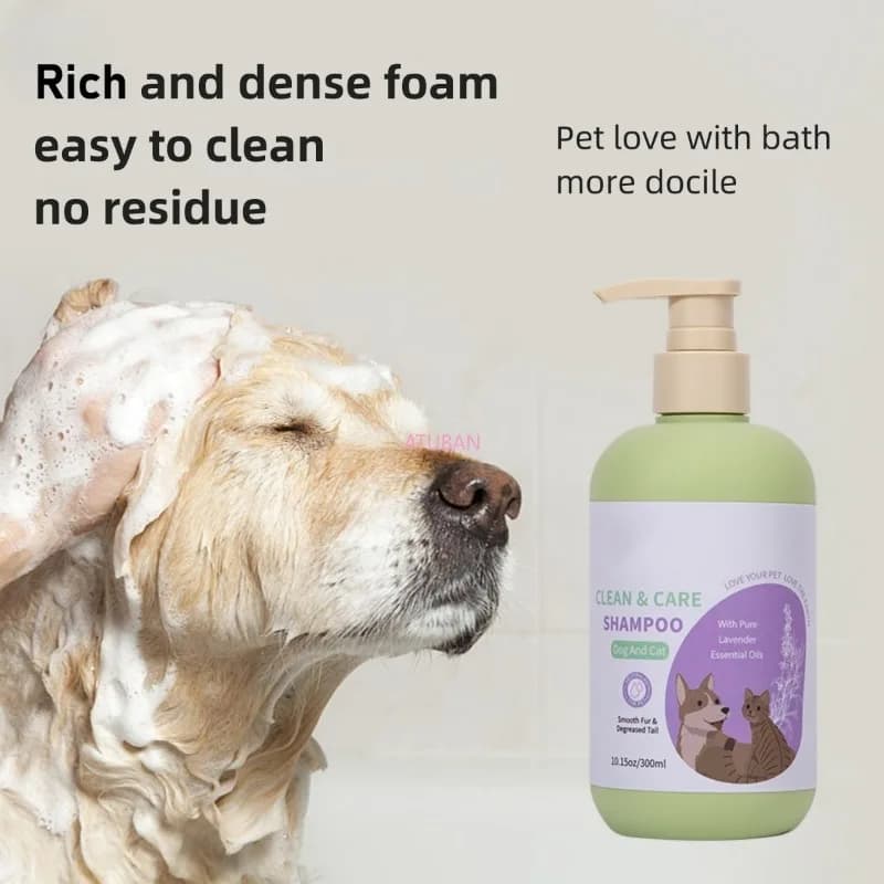 Shampoo per cani 2 in 1 balsamo ipoallergenico idrata i capelli profumo di lavanda Shampoo probiotico per cani puzzolente forniture pulite per animali domestici