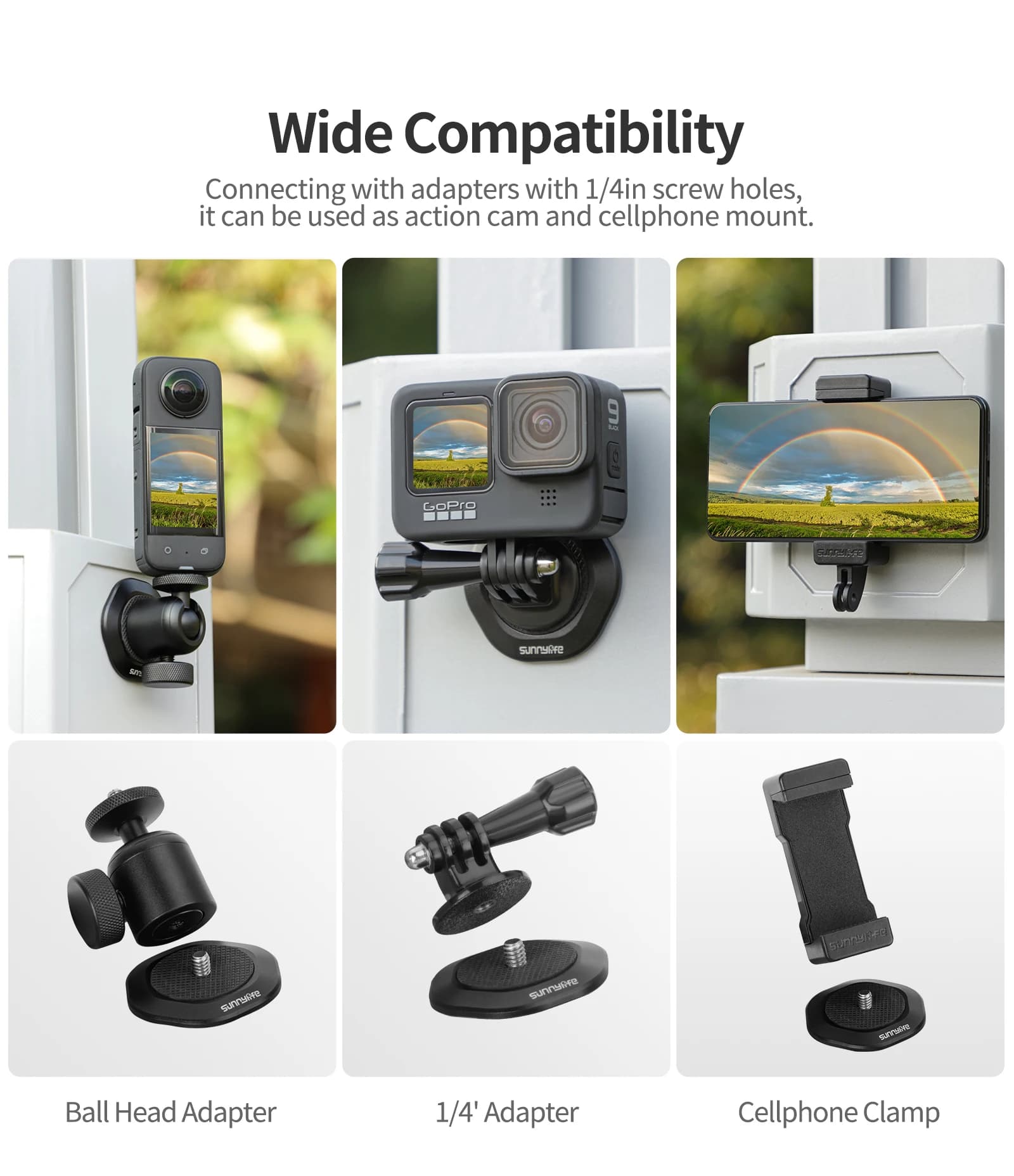 Universal magnetic metal suction base for DJI Osmo Pocket 3/2 Insta360 X5/X2/Go 3/Go 3S/Action 4/3/2 Sports camera accessories