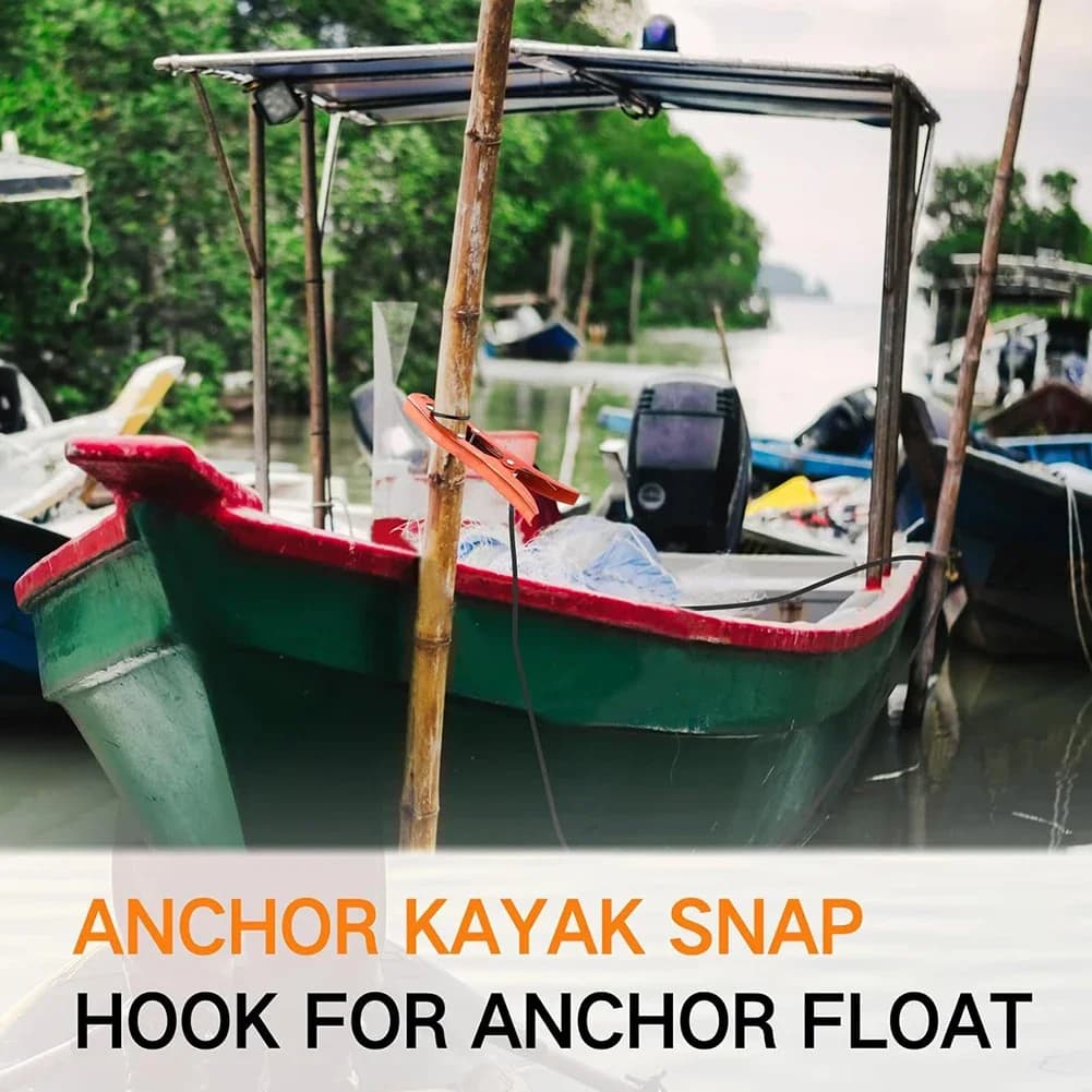 Morsetto Ancoraggio per Kayak e Canoa con Cordino Paracord per un Facile Attracco in Ogni Occasione, per Pesca, Nautica e Attrezzatura da Campeggio