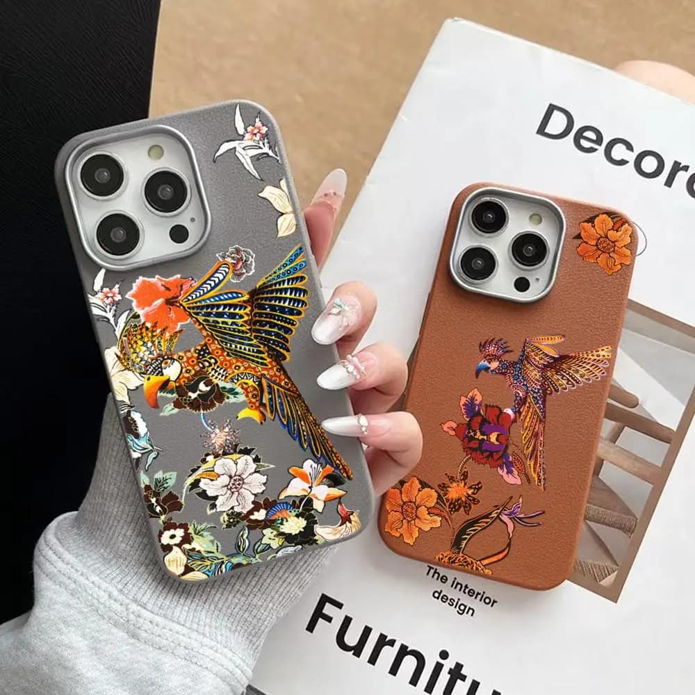 Cover Protettiva Antiurto Love Birds Parrot per iPhone 17 16 15 14 Plus 16E 13 12 11 Pro Max X XS Max XR 7 8 SE2