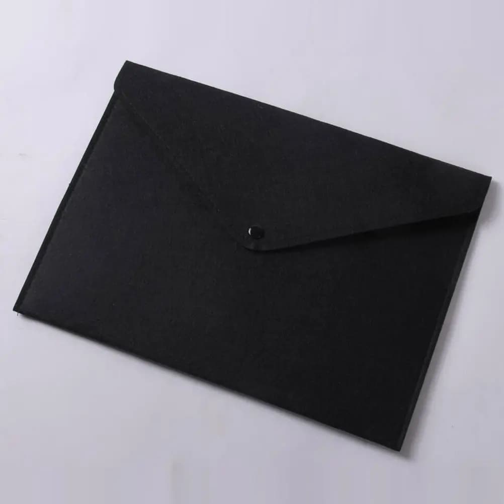 Cartella Portadocumenti in Feltro con Chiusura a Bottone, Formato A4, Resistente agli Strappi, Organizzatore Documenti con Superficie Morbida al Tatto per Ufficio, Scuola e Casa