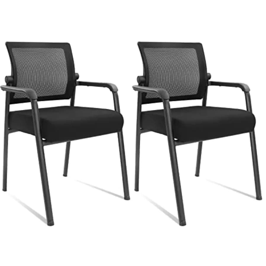 KLASIKA Sedia da ufficio senza ruote con schienale in rete regolabile Poltrone ergonomiche per sala d'attesa con cuscino ispessito per scrivania Scho