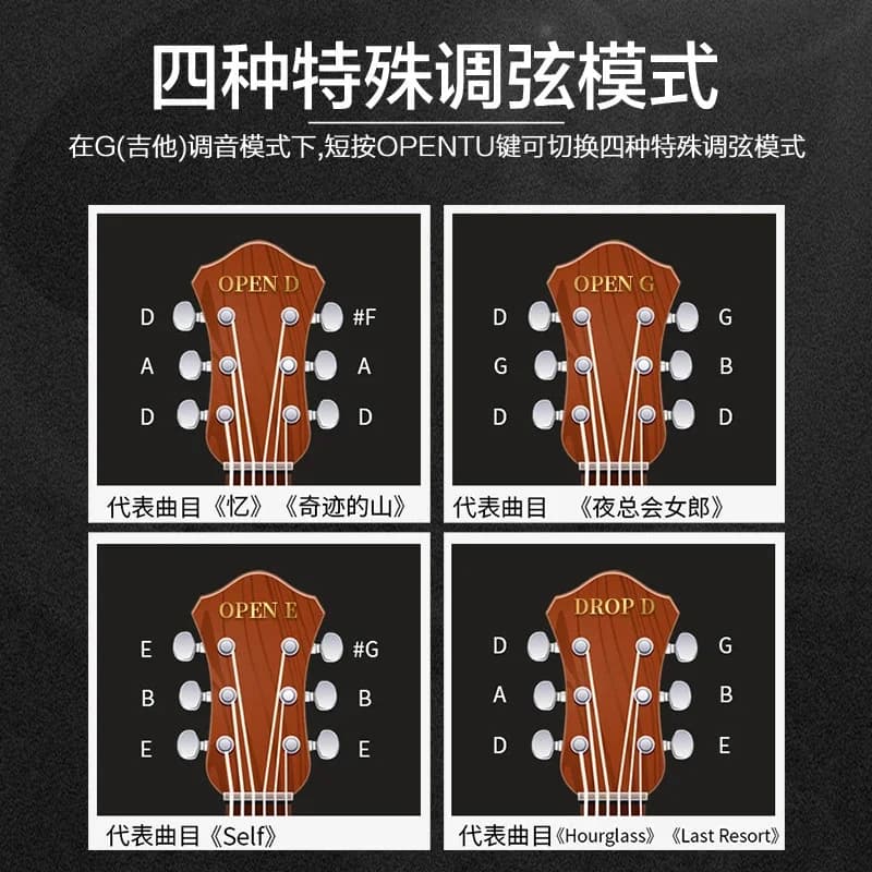 Cherub WST 670 Rechargeable Clip On Guitar Tuner Automatic Electronic Chromatic Tuner for Ukulele Violin Bass Guitar Parts