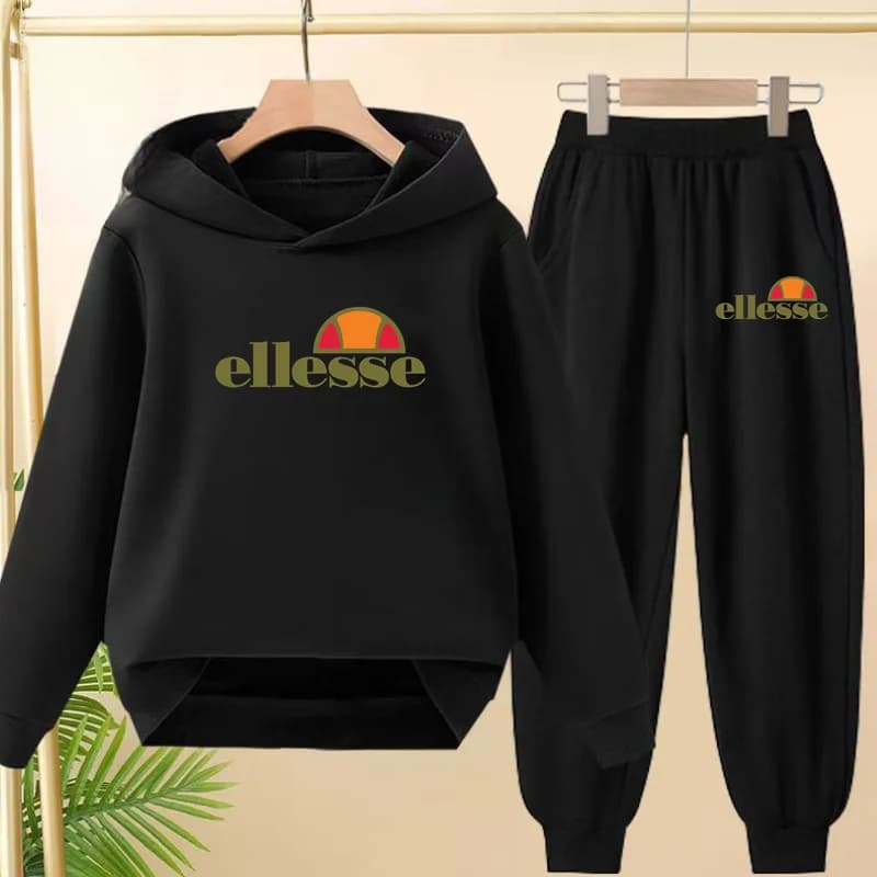 Bambini Classico Moda Top Lettere Vestiti Felpa con cappuccio Ragazze Boy3-12Yrs Felpe casual + Pantaloni Set da due pezzi Cappotto affascinante Set sportivo