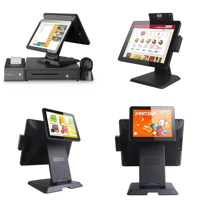 15" Touch Screen Pos Terminal Touch Systems Pos With Mobile Portable Printer With Docking Station
