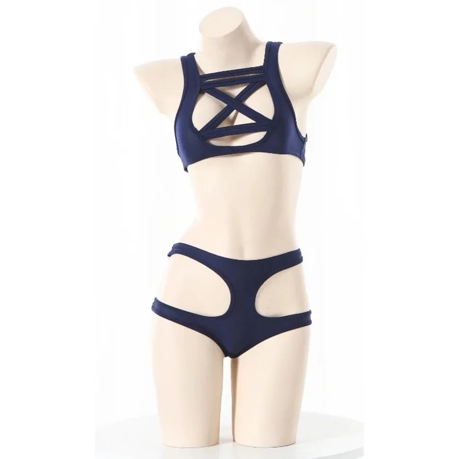 Anime Japanese Girl Swimsuit Student Gym Uniform Cosplay Costume Hollow See Through Outfits Roleplay Underwear Lingerie Swimwea