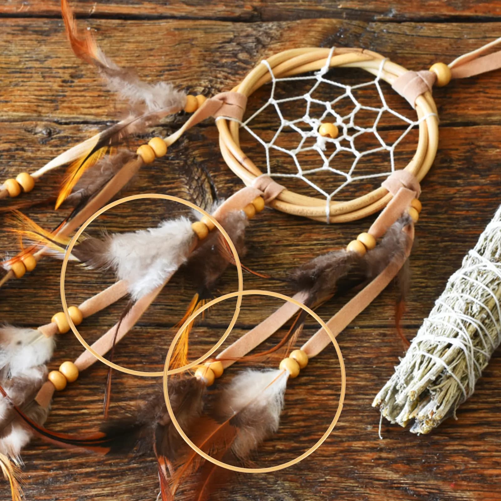 6Pcs Metal Rings Iron Hoops DIY Dream Catcher Supplies Crafting Home Wall Wedding Decoration Metal Rings for Crafts