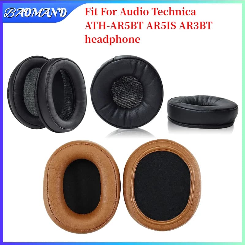 Cuscinetti auricolari per Audio Technica ATH-AR5BT AR5IS AR3BT Cuffie di ricambio Cuscino per fascia Cuffie Gamer Custodia in pelle